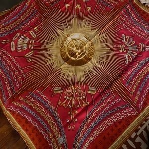 Square Louis Vuitton silk scarf